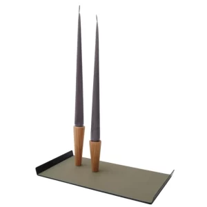 Auslauf ? Lind DNA Cone Oak Kerzenständer – 2er Set – 2er Set – 3×9 Cm / 3×12 Cm – Nature ? 10
