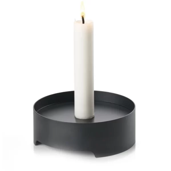 Brandneu ? ZONE Denmark Singles Kerzenhalter – Ø 12 Cm – Höhe 4,2 Cm – Black ? 1