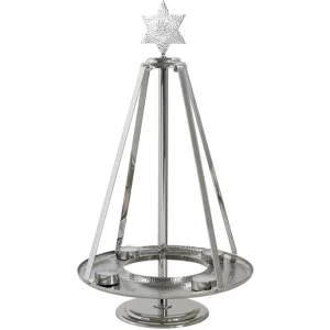 Brandneu ? Fink Living Fink CARUS Adventskranz – Ø 46 Cm – Höhe 82 Cm – Silberfarben ? 24