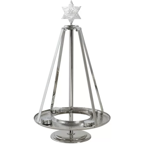 Brandneu ? Fink Living Fink CARUS Adventskranz – Ø 46 Cm – Höhe 82 Cm – Silberfarben ? 5