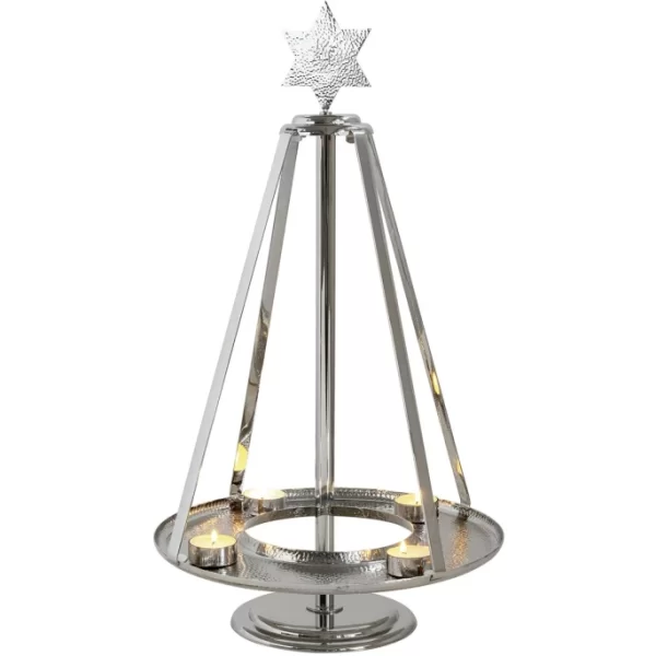 Brandneu ? Fink Living Fink CARUS Adventskranz – Ø 46 Cm – Höhe 82 Cm – Silberfarben ? 6