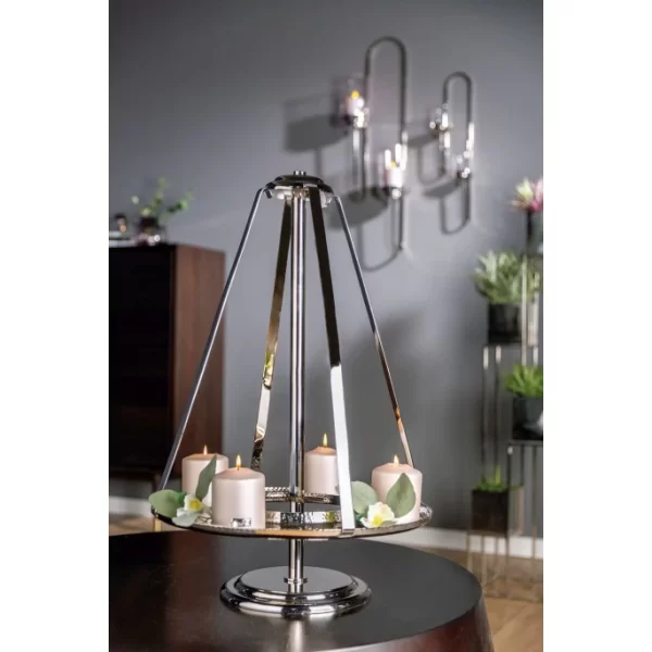 Brandneu ? Fink Living Fink CARUS Adventskranz – Ø 46 Cm – Höhe 82 Cm – Silberfarben ? 8
