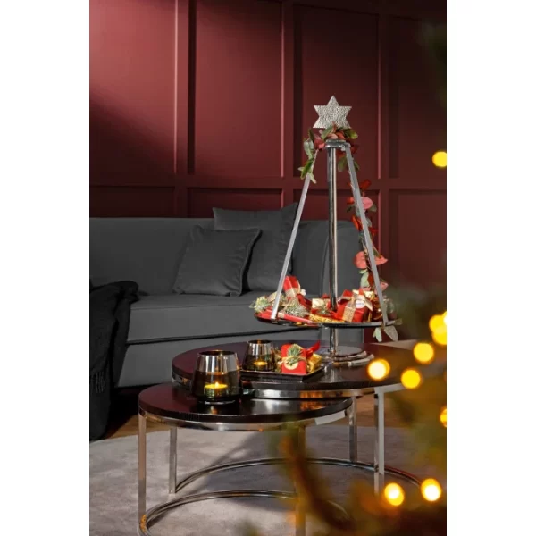 Brandneu ? Fink Living Fink CARUS Adventskranz – Ø 46 Cm – Höhe 82 Cm – Silberfarben ? 10