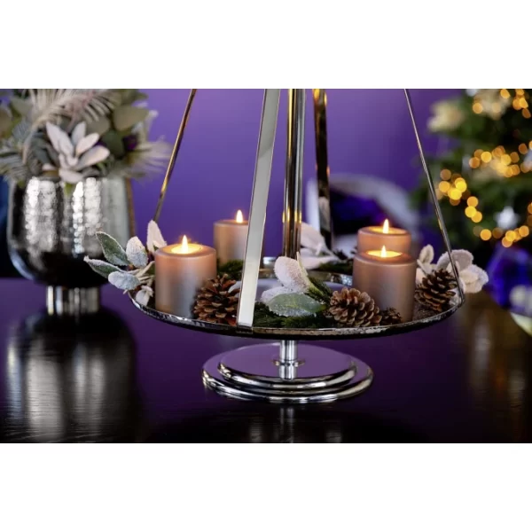 Brandneu ? Fink Living Fink CARUS Adventskranz – Ø 46 Cm – Höhe 82 Cm – Silberfarben ? 11