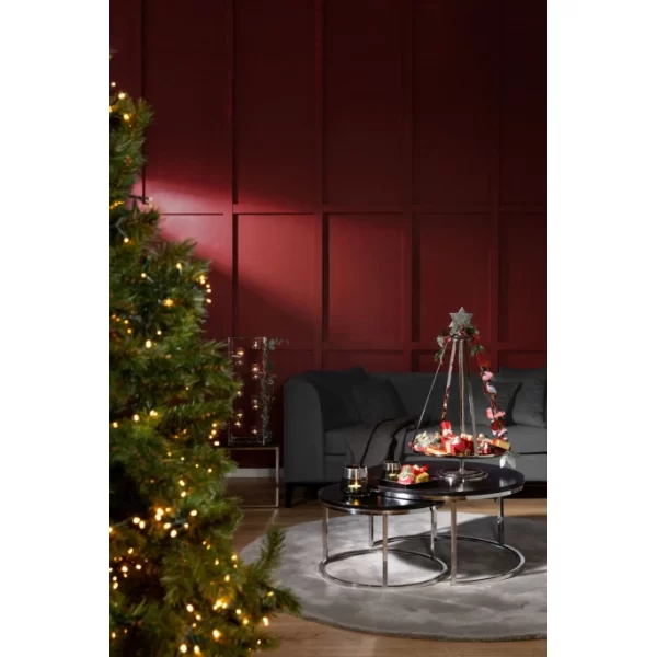 Brandneu ? Fink Living Fink CARUS Adventskranz – Ø 46 Cm – Höhe 82 Cm – Silberfarben ? 12
