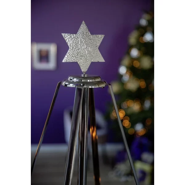 Brandneu ? Fink Living Fink CARUS Adventskranz – Ø 46 Cm – Höhe 82 Cm – Silberfarben ? 13