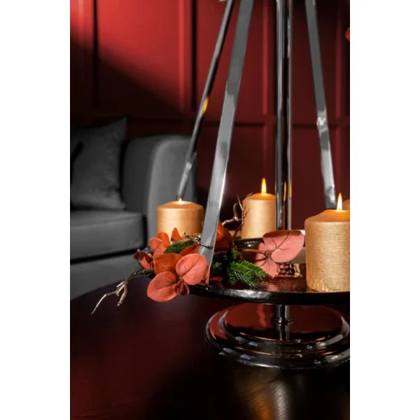Brandneu ? Fink Living Fink CARUS Adventskranz – Ø 46 Cm – Höhe 82 Cm – Silberfarben ? 16