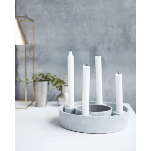 Besorgen ? House Doctor The Ring Kerzenständer – Höhe: 6 Cm, Ø 26 Cm – Hellgrau ? 3