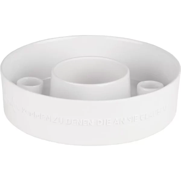 Schlussverkauf ? Räder LIVING Wunder Kommen Stabkerzen-Porzellankranz – Ø 18,5 Cm – Höhe 5 Cm – Weiß ? 1