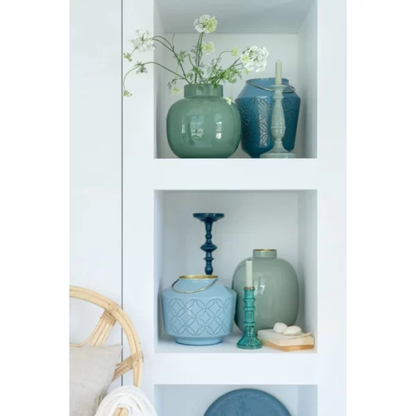 Bestpreis ? Pip Studio Enamelled Laterne – Höhe 29 Cm – Blue ? 5