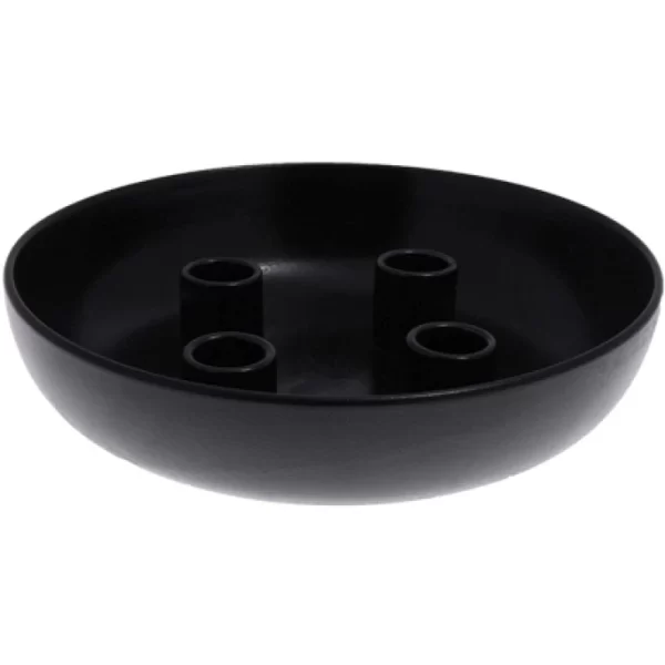 Neu ✨ Storefactory GRANHOLMEN Kerzenhalter – Ø 21 Cm – Höhe 5 Cm – Glossy Black ✨ 1