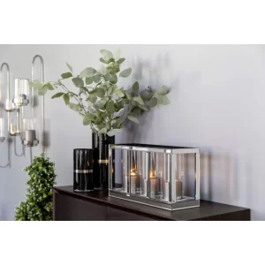 Budget ? Fink Living Fink DILARA Kerzenhalter – 3-flammig – 45x17x25 Cm – Klar ? 25
