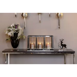 Budget ? Fink Living Fink DILARA Kerzenhalter – 3-flammig – 45x17x25 Cm – Klar ? 27