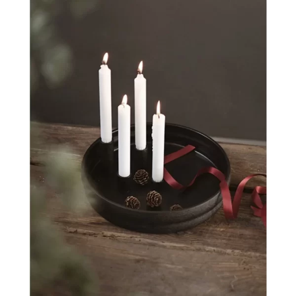 Bester Verkauf ? Storefactory BOLMEN Kerzenhalter – Ø 30 Cm – Höhe 9 Cm – Glossy Black ? 3